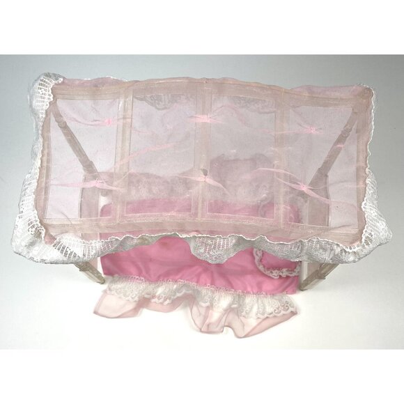 1996 MATTEL Barbie Glitter & Glow Light-up Canopy Bed Pink Furniture 15327 *Read - Picture 4 of 16